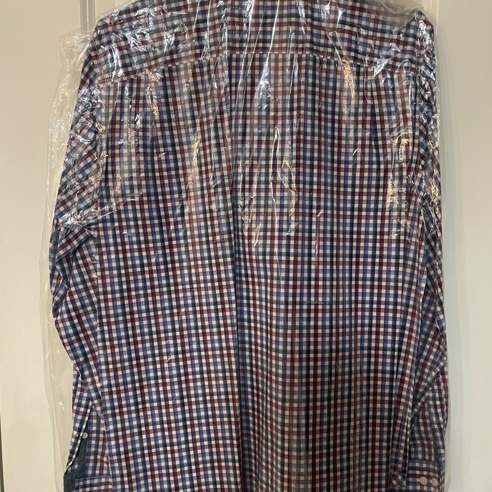 Men's Hawker Rye Blue and Red Checkered Button-Up Shirt - Picture 2 of 3